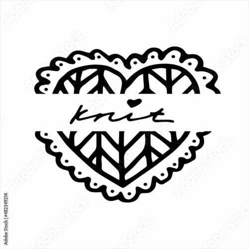 knitting in doodle style