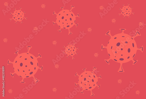 Omicron B.1.1.529 and virus background. COVID-19 Coronavirus outbreaking and Pandemic medical health risk concept