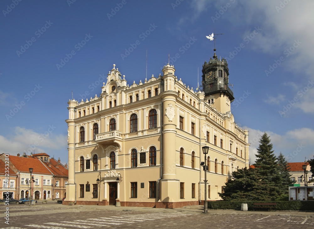 Town Hall at Market square in Jaroslaw. Poland