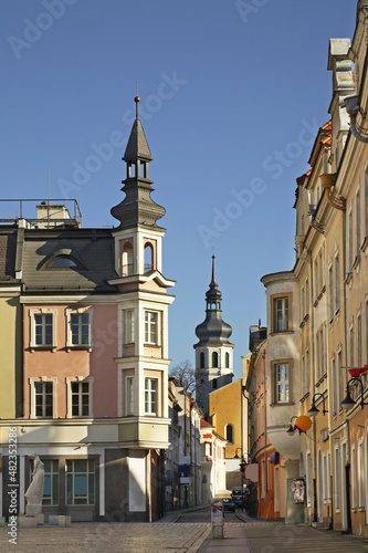 Street of St. Wojciech in Opole. Poland