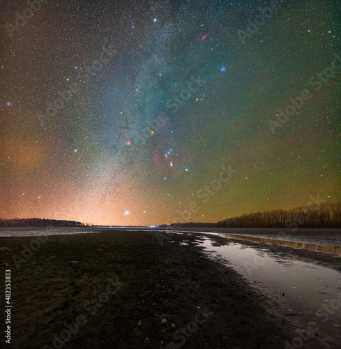 Air Glow High Quality Astronomy Picture Orion Constellation Wide Angle Image