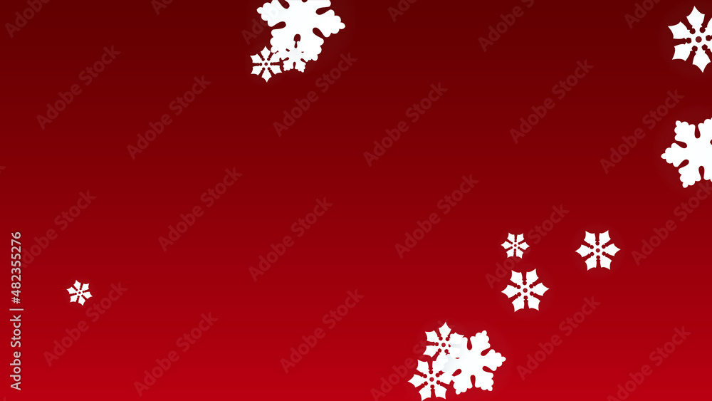 Christmas Vector Background with Falling Snowflakes. Isolated on Red Background. Realistic Snow Sparkle Pattern. Snowfall Overlay Print. Winter Sky. Papercut Snowflakes. Christmas Vector Background with Falling Snowflakes. Isolated on Red Background. Realistic Snow Sparkle Pattern. Snowfall Overlay Print. Winter Sky. Papercut Snowflakes.