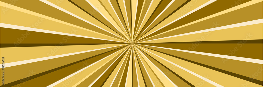 Horizontal background with gold rays Horizontal background with gold rays