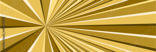 Horizontal background with gold rays