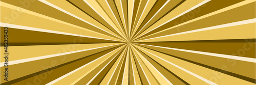 Horizontal background with gold rays