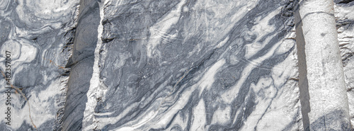 Fototapeta Naklejka Na Ścianę i Meble -  Marble texture background, natural raw marble. Gray abstract background. Natural pattern for abstract background.