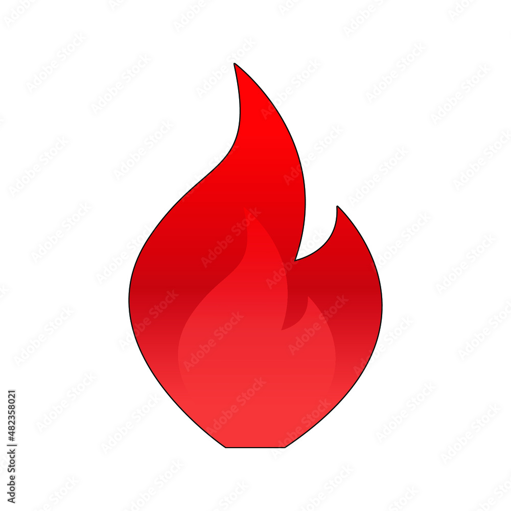 Fire sign. Flame icons. Red fire icon. fire is burning. isolated on a white background. Vector illustration. Fire sign. Flame icons. Red fire icon. fire is burning. isolated on a white background. Vector illustration.