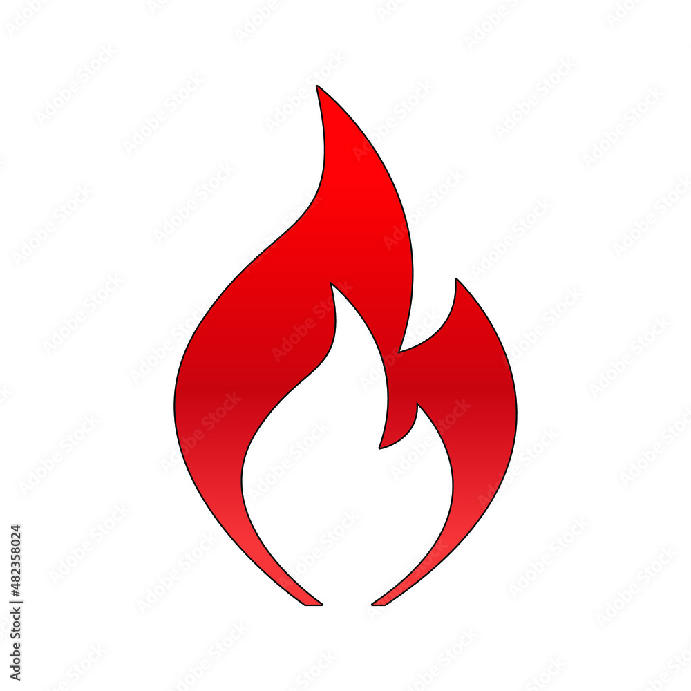 Fire sign. Flame icons. Red fire icon. fire is burning. isolated on a white background. Vector illustration. Fire sign. Flame icons. Red fire icon. fire is burning. isolated on a white background. Vector illustration.