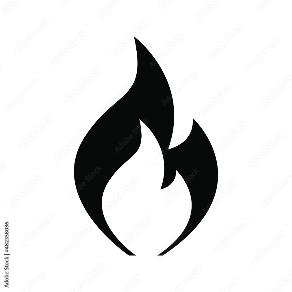 Fire sign. Flame icons. Black fire icon. fire is burning. isolated on a white background. Vector illustration. Fire sign. Flame icons. Black fire icon. fire is burning. isolated on a white background. Vector illustration.