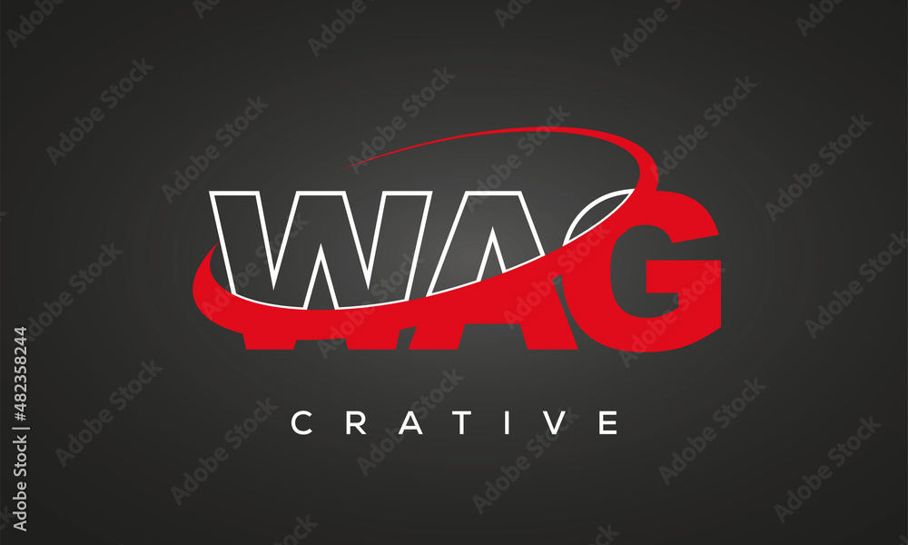 WAG letters creative technology logo design