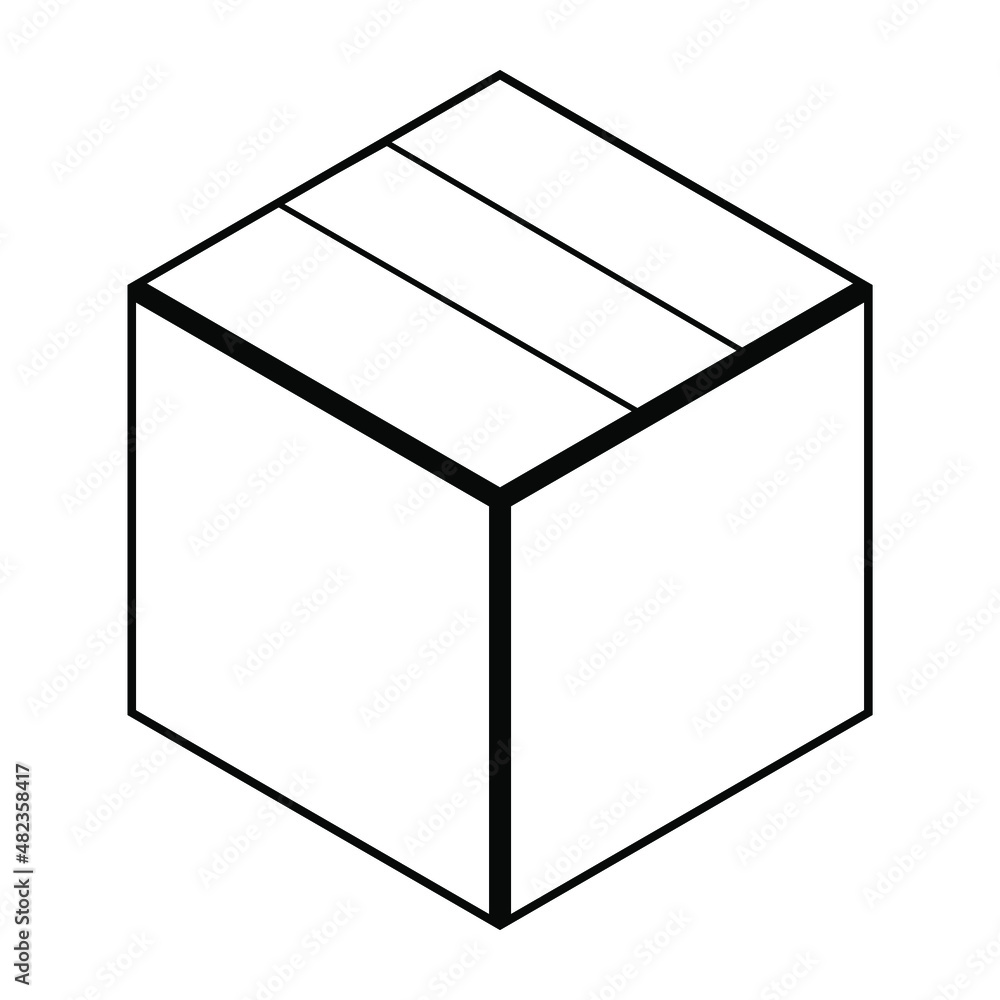 box icon on white background. box icon on white background.