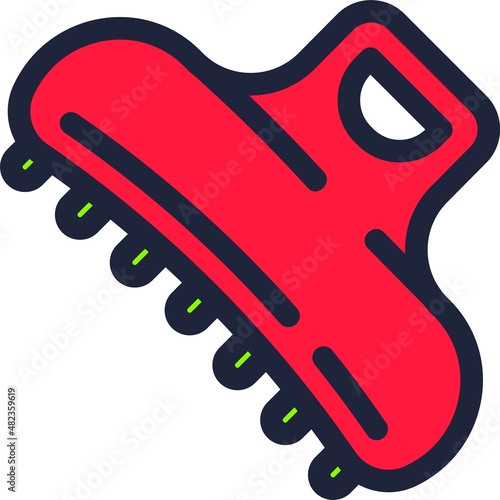 Hairpin claw clip hair accessory vector icon