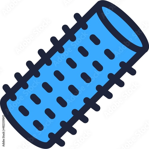 Hair curler icon vector beauty salon logo