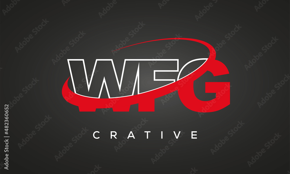 WFG letters creative technology logo design WFG letters creative technology logo design