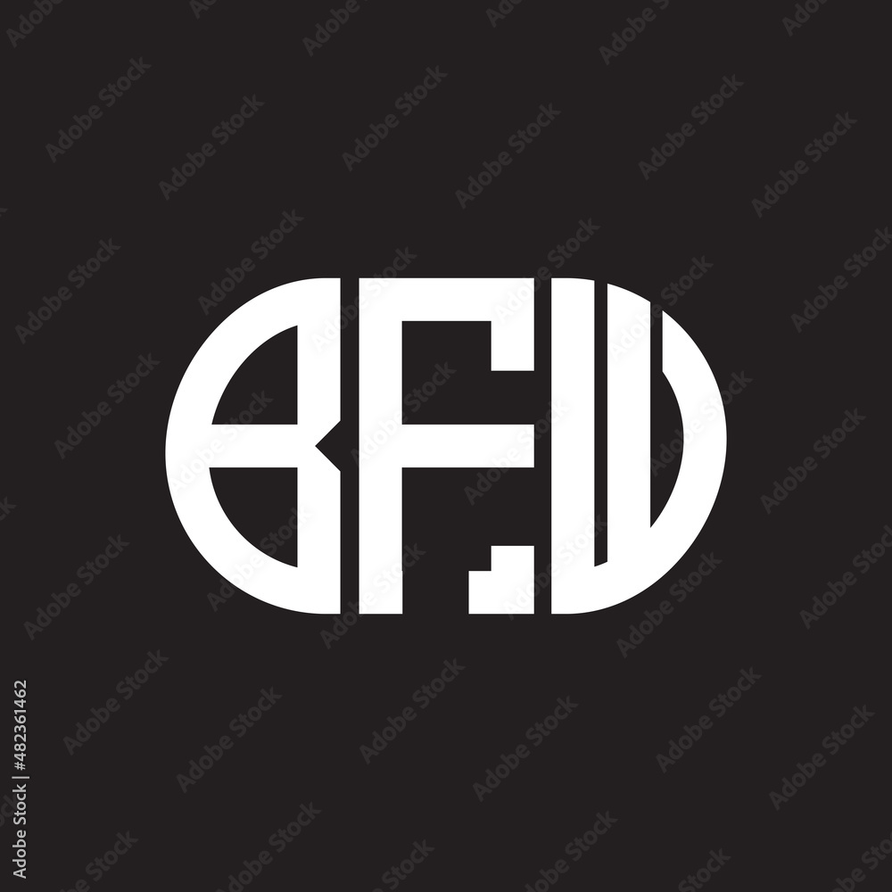 BFW letter logo design on black background. BFW BFW letter logo design on black background. BFW