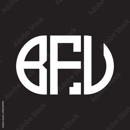 BFV letter logo design on black background. BFV photo