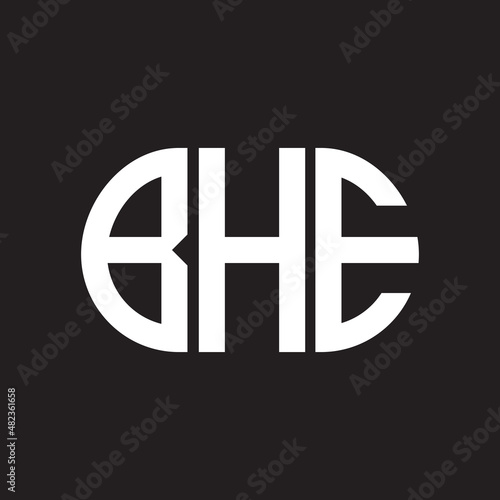 Free Download BHE letter logo design on black background. BHE - GFXLoad