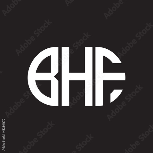Free Download BHF letter logo design on black background. BHF - GFXLoad