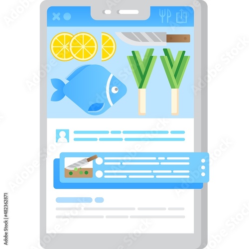 Make simple ingredient list for recipe icon vector