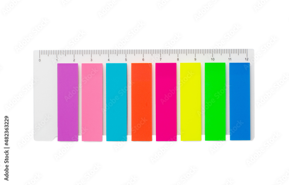 Obraz premium Colorful stickers bookmarks isolated