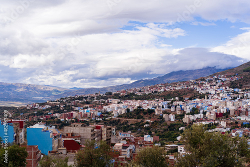 View on the blue city of Chefchaouen, Morocco.