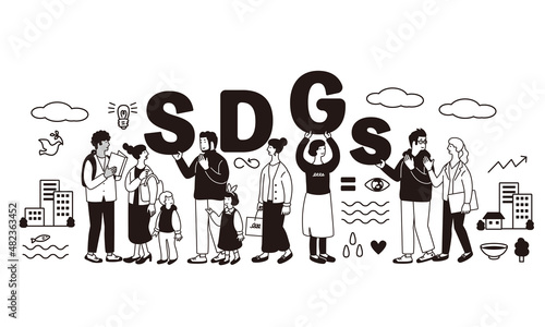 SDGsをイメージしたシンプルなイラスト