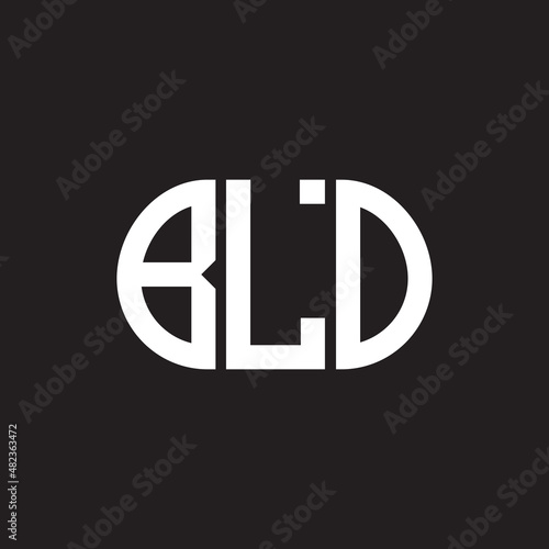 BLO letter logo design on black background. BLO photo