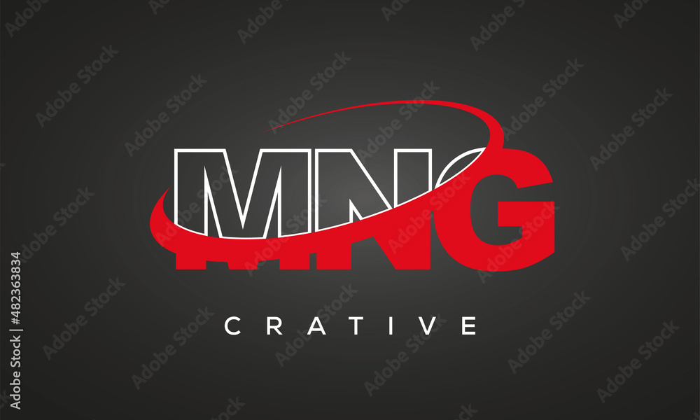MNG letters creative technology logo design