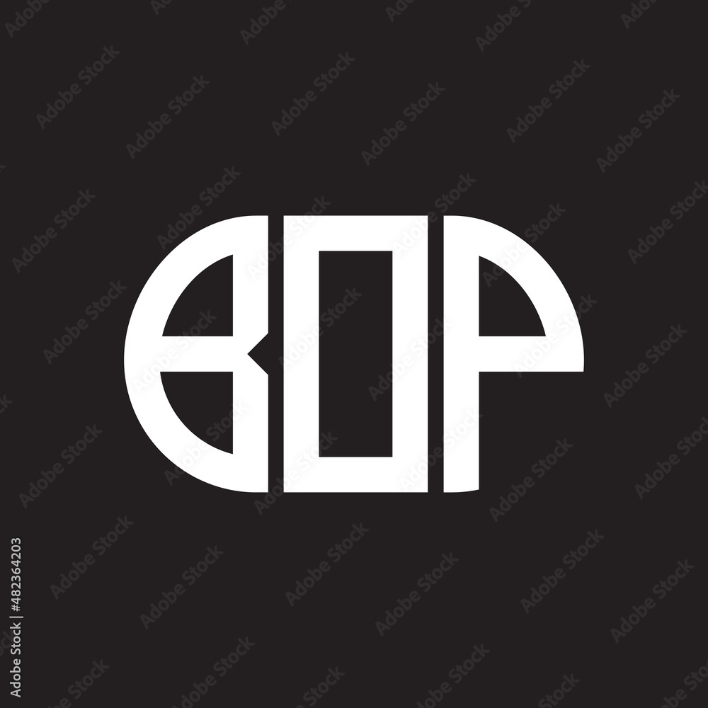 BOP letter logo design on black background. BOP BOP letter logo design on black background. BOP