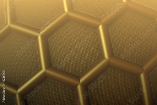 Obraz na plátně gold concept, bitcoin, digital investments, 3d fractal background