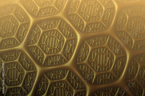 Obraz na plátně gold concept, bitcoin, digital investments, 3d fractal background