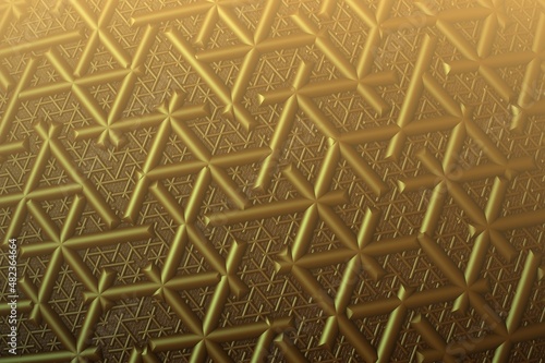 Fotografie, Obraz nanotechnology concept, microchips and electronics, honeycomb, 3d fractal design