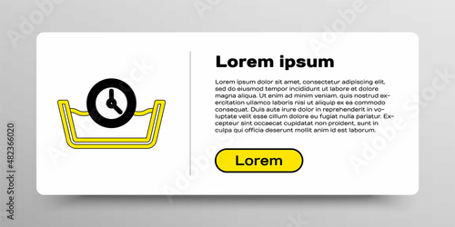 Line Time wash icon isolated on white background. Temperature wash. Colorful outline concept. Vector