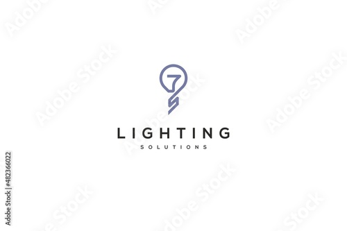Template logo design for lighting product or production