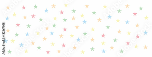 Star confetti. Festive confetti from the stars of the stars. Stars background. Vector illustration.