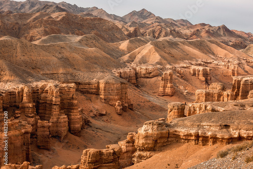 Canyon Charyn, Kazakhstan. Mountains Landscape