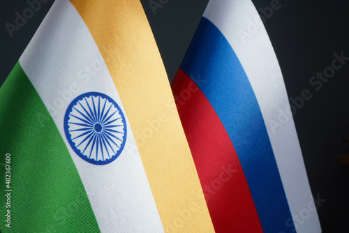 фотографія Flag of India and the Russian Federation