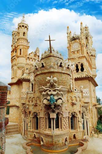 Colomares Monument Castle, dedicated to Christopher Columbus. Benalmadena Malaga Spain. photo