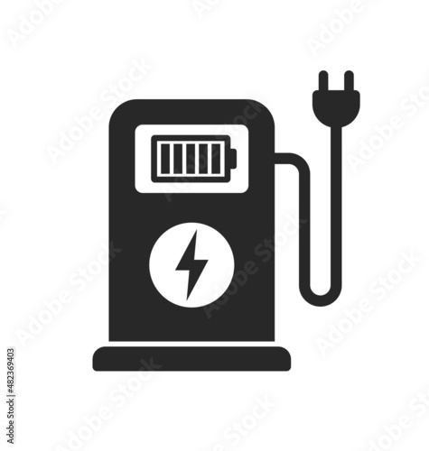 simple electric car charge point logo