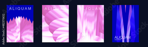 Fluid Minimal Cover. Luxury Abstract Brochure. Liquid Texture for Foil Label. 1990 Paper Gradient Backdrop. Vintage Design Fortuna Yellow Set of Vector Backgrounds for Business Flyers.