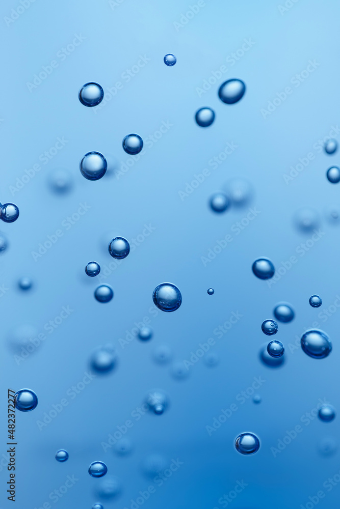 Blue background with bubbles