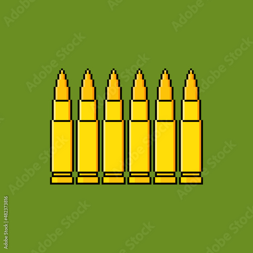 Gun bullet pixel art