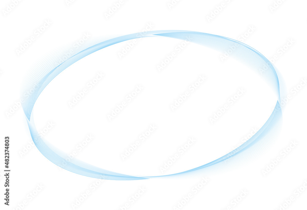 round frame with abstract vector blue waves lines on white background round frame with abstract vector blue waves lines on white background
