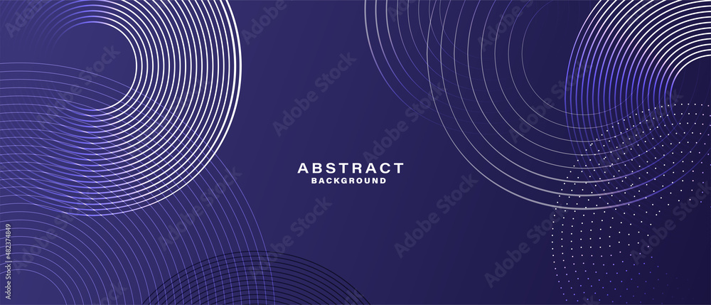 © kanpisut - Abstract dark background with white circle rings. Digital future technology concept. vector illustration.