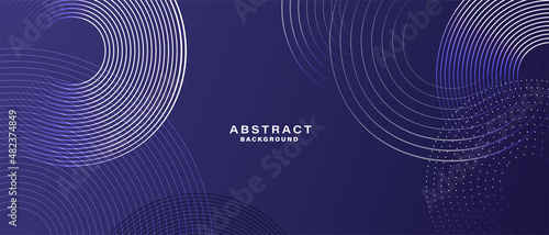 Abstract dark background with white circle rings. Digital future technology concept. vector illustration.	
