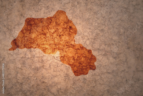 Fotografie map of kurdistan on a old vintage crack paper background