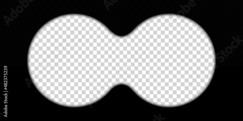 Vector realistic isolated Binocular view on the transparent background.