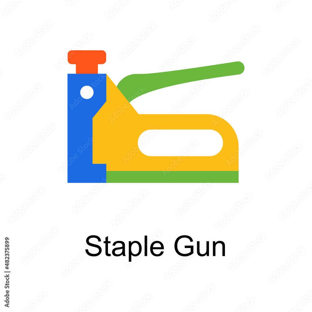 Staple Gun vector Flat Icon Design illustration. Home Improvements Symbol on White background EPS 10 File Staple Gun vector Flat Icon Design illustration. Home Improvements Symbol on White background EPS 10 File