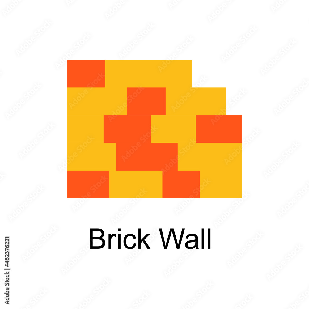 Obraz premium Brick Wall vector Flat Icon Design illustration. Home Improvements Symbol on White background EPS 10 File
