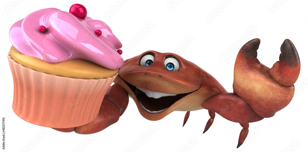 Fun crab - 3D Illustration Fun crab - 3D Illustration